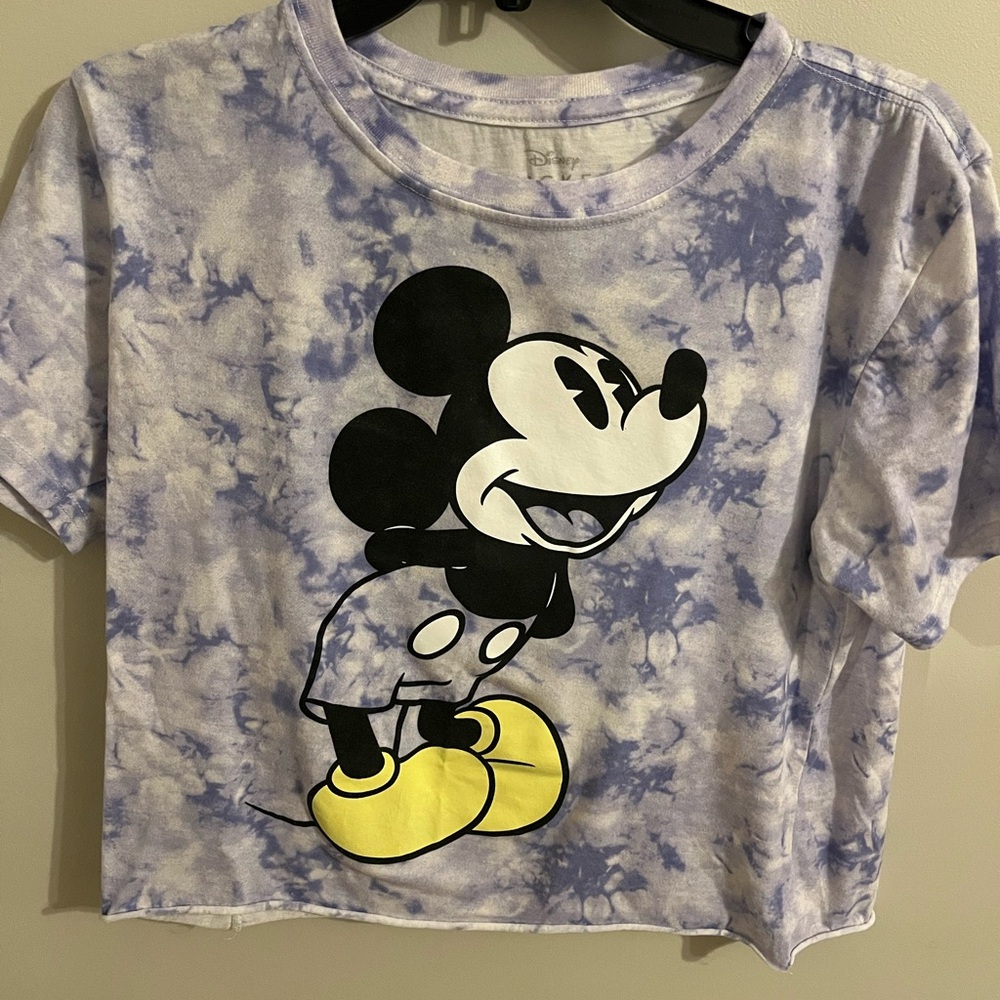 Disney Mickey Mouse Tie-Dye Tee - Purple and Yellow